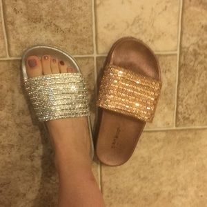 Bamboo brand bling slides